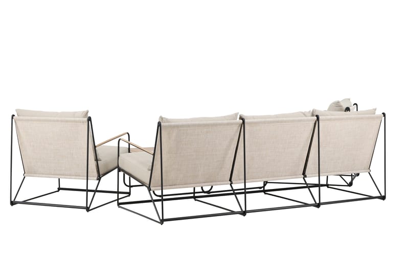 Palazzo Soffgrupp Utomhus 5-sits - Svart/Beige - Utemöbler - Utegrupp - Loungegrupp