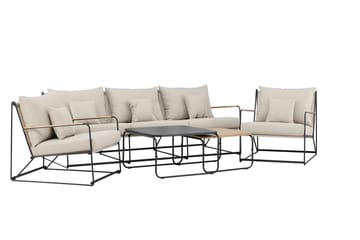 Palazzo Soffgrupp Utomhus 5-sits - Svart/Beige - Utemöbler - Utegrupp - Loungegrupp
