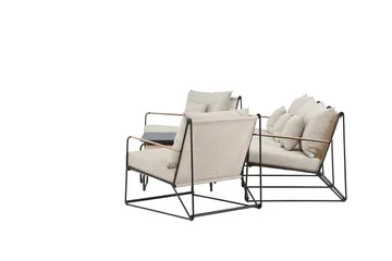 Palazzo Soffgrupp Utomhus 5-sits - Svart/Beige - Utemöbler - Utegrupp - Loungegrupp