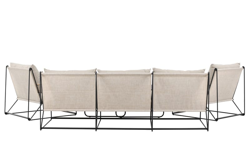 Palazzo Soffgrupp Utomhus 5-sits - Svart/Beige - Utemöbler - Utegrupp - Loungegrupp