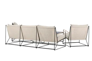 Palazzo Soffgrupp Utomhus 5-sits - Svart/Beige - Utemöbler - Utegrupp - Loungegrupp
