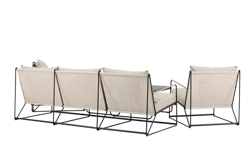 Palazzo Soffgrupp Utomhus 5-sits - Svart/Beige - Utemöbler - Utegrupp - Loungegrupp