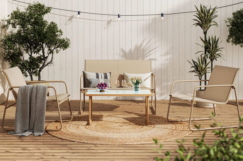 Pelanda Loungegrupp Utomhus - Beige - Utemöbler - Utegrupp - Loungegrupp