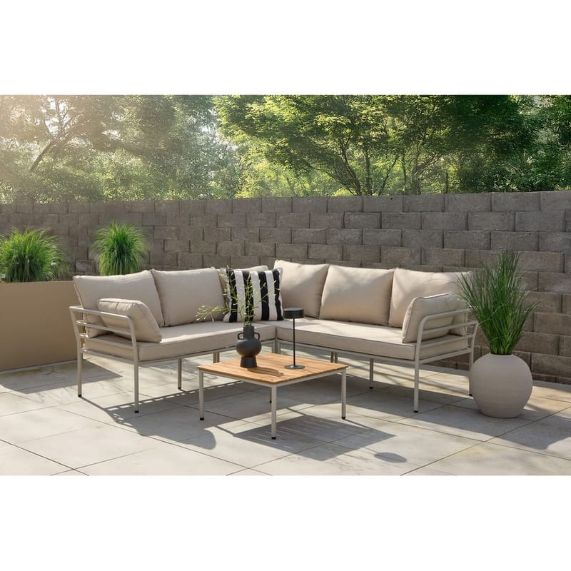 Penh Soffgrupp Utomhus 5-sits - Beige - Utemöbler - Utegrupp - Loungegrupp