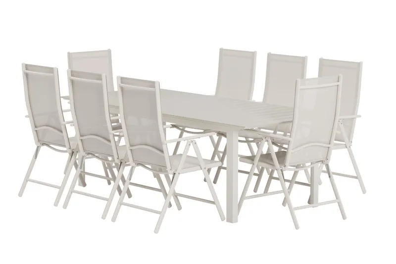 Rektangulärt matbord Levels 229 cm Utomhus med 8 Break Karmstol - Utemöbler - Utegrupp - Matgrupper utomhus