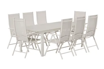 Rektangulärt matbord Levels 229 cm Utomhus med 8 Break Karmstol - Utemöbler - Utegrupp - Matgrupper utomhus