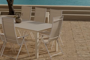 Rektangulärt matbord Levels 229 cm Utomhus med 8 Levanzo Karmstol - Utemöbler - Utegrupp - Matgrupper utomhus