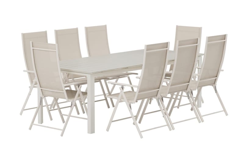 Rektangulärt matbord Levels 229 cm Utomhus med 8 Levanzo Karmstol - Utemöbler - Utegrupp - Matgrupper utomhus