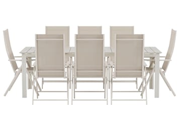 Rektangulärt matbord Levels 229 cm Utomhus med 8 Levanzo Karmstol - Utemöbler - Utegrupp - Matgrupper utomhus