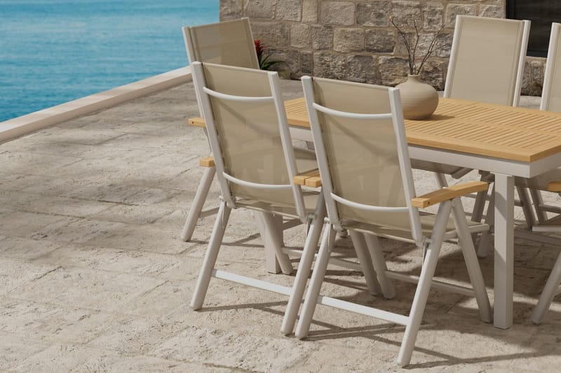 Rektangulärt matbord Panama 160 cm Utomhus med 6 Matstol Panama - Utemöbler - Utegrupp - Matgrupper utomhus