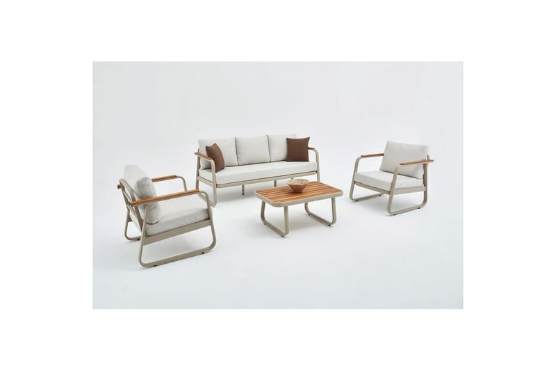 Rio Soffgrupp Utomhus 6-sits Beige - Beige - Utemöbler - Utegrupp - Loungegrupp