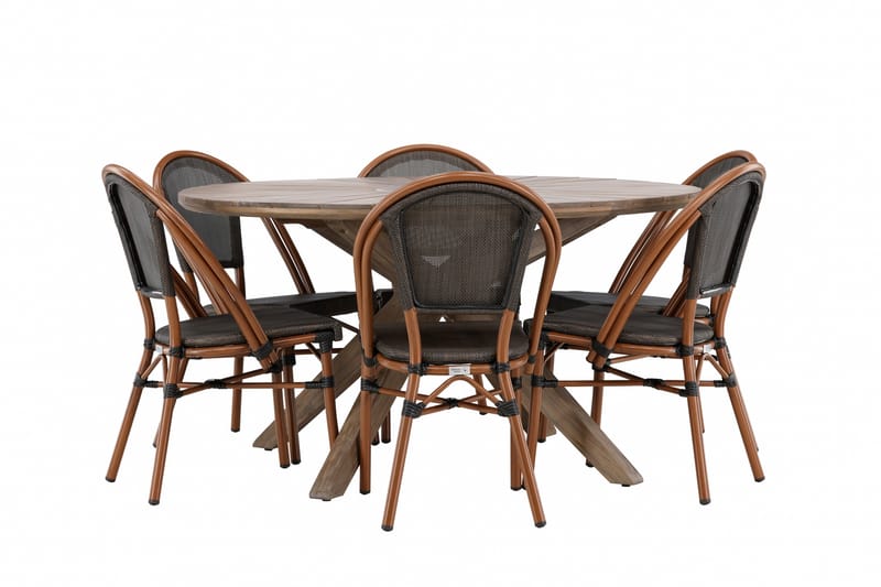 Rosario Matgrupp Utomhus 140 cm Rund med 6 GUARDA Utestolar - Utemöbler - Utegrupp - Matgrupper utomhus