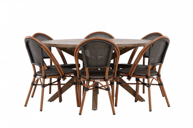 Rosario Matgrupp Utomhus 140 cm Rund med 6 GUARDA Utestolar - Utemöbler - Utegrupp - Matgrupper utomhus