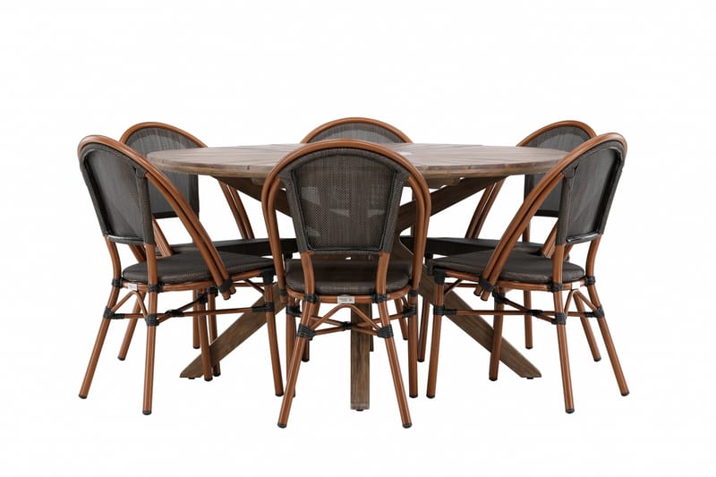 Rosario Matgrupp Utomhus 140 cm Rund med 6 GUARDA Utestolar - Utemöbler - Utegrupp - Matgrupper utomhus