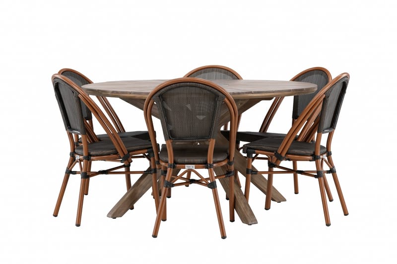 Rosario Matgrupp Utomhus 140 cm Rund med 6 GUARDA Utestolar - Utemöbler - Utegrupp - Matgrupper utomhus