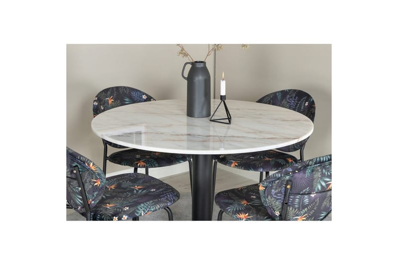 Rund Matgrupp Estelle Svart, Vault - Grön - Utemöbler - Utegrupp - Matgrupper utomhus