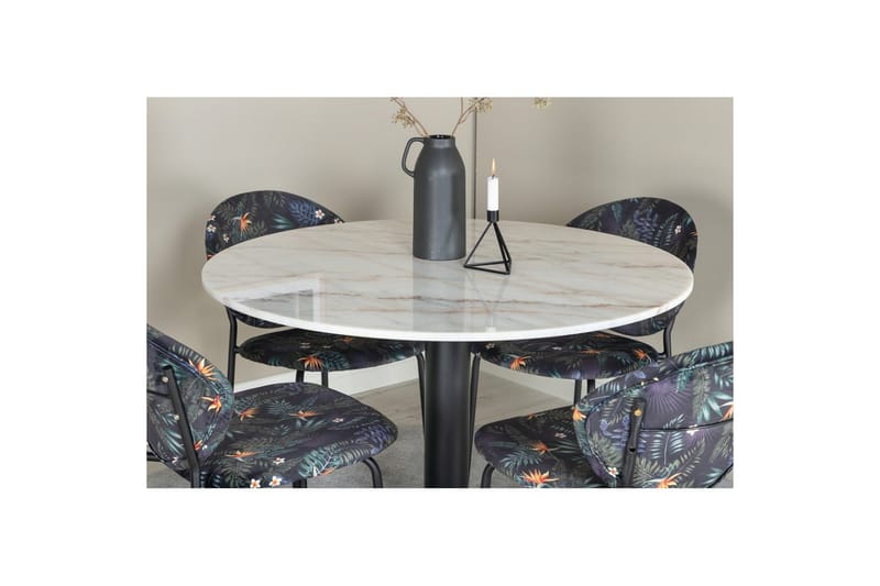 Rund Matgrupp Estelle Svart, Vault - Grön - Utemöbler - Utegrupp - Matgrupper utomhus