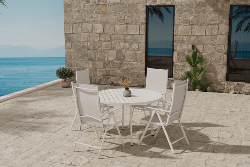 Runt matbord Giardini 120 cm Utomhus med 4 Break Karmstol