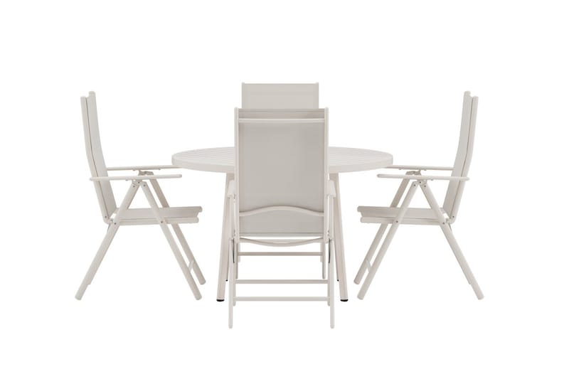 Runt matbord Giardini 120 cm Utomhus med 4 Break Karmstol - Utemöbler - Utegrupp - Matgrupper utomhus