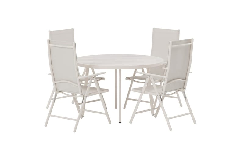 Runt matbord Giardini 120 cm Utomhus med 4 Break Karmstol - Utemöbler - Utegrupp - Matgrupper utomhus