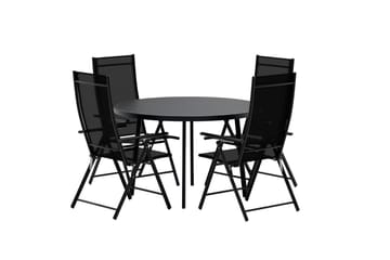 Runt matbord Giardini 120 cm Utomhus med 4 Levanzo Karmstol - Utemöbler - Utegrupp - Matgrupper utomhus