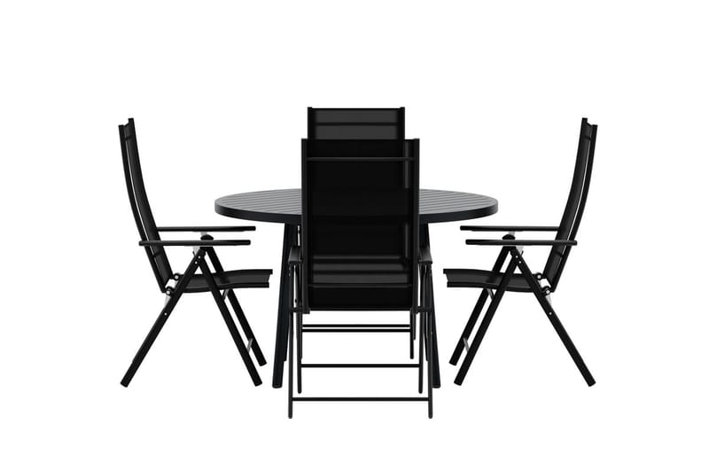 Runt matbord Giardini 120 cm Utomhus med 4 Levanzo Karmstol - Utemöbler - Utegrupp - Matgrupper utomhus