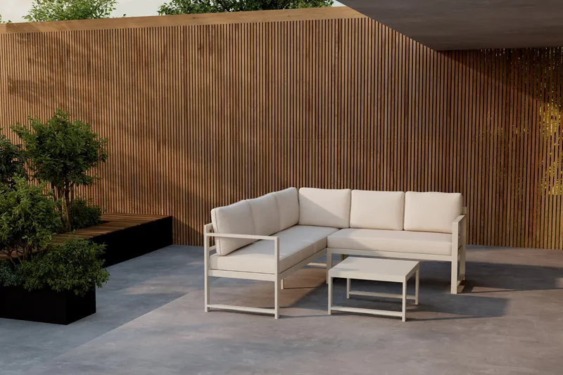 Salvador Soffgrupp Utomhus 4-sits - Svart - Utemöbler - Utegrupp - Loungegrupp