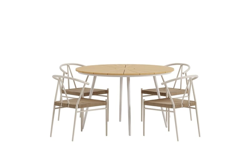 San Vito Matbord Utomhus 120 cm med 4 Matstol Alfons - Utemöbler - Utegrupp - Matgrupper utomhus