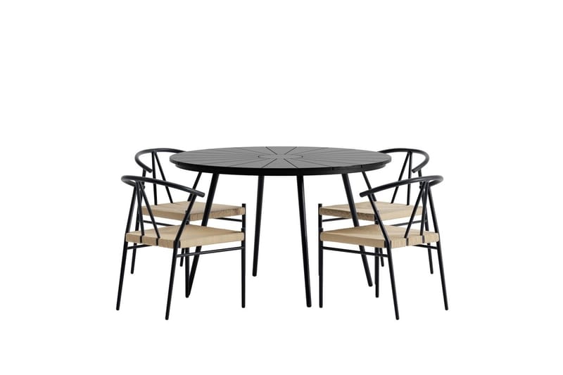 San Vito Matbord Utomhus 120 cm med 4 Matstol Alfons - Utemöbler - Utegrupp - Matgrupper utomhus