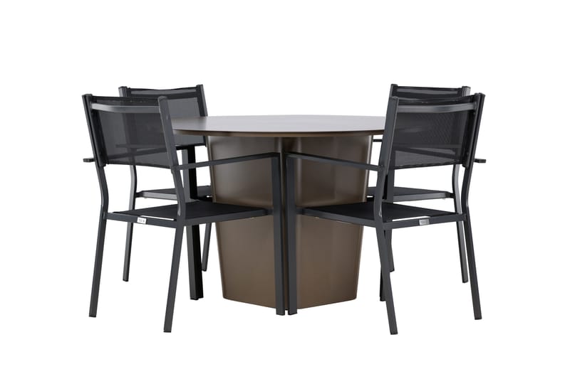 Santa Fe Matgrupp Utomhus + 4 Copacabana Utestolar - Brun - Utemöbler - Utegrupp - Matgrupper utomhus