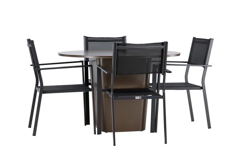 Santa Fe Matgrupp Utomhus + 4 Copacabana Utestolar - Brun - Utemöbler - Utegrupp - Matgrupper utomhus