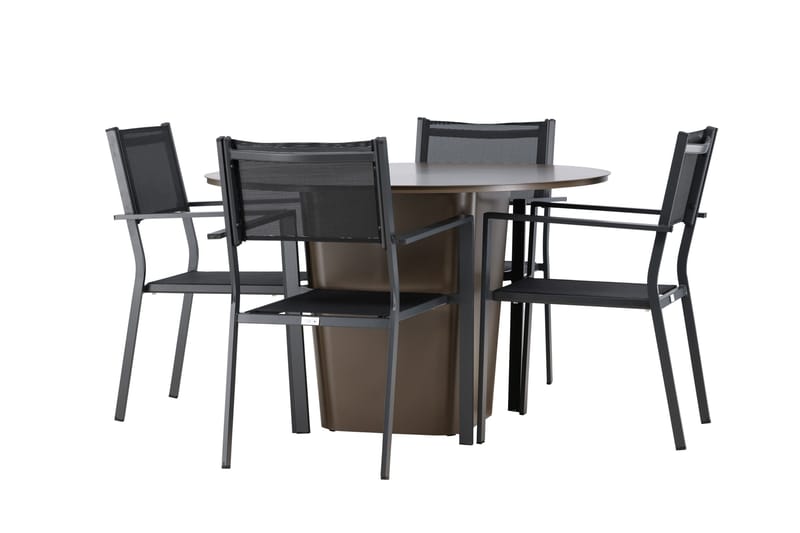 Santa Fe Matgrupp Utomhus + 4 Copacabana Utestolar - Brun - Utemöbler - Utegrupp - Matgrupper utomhus
