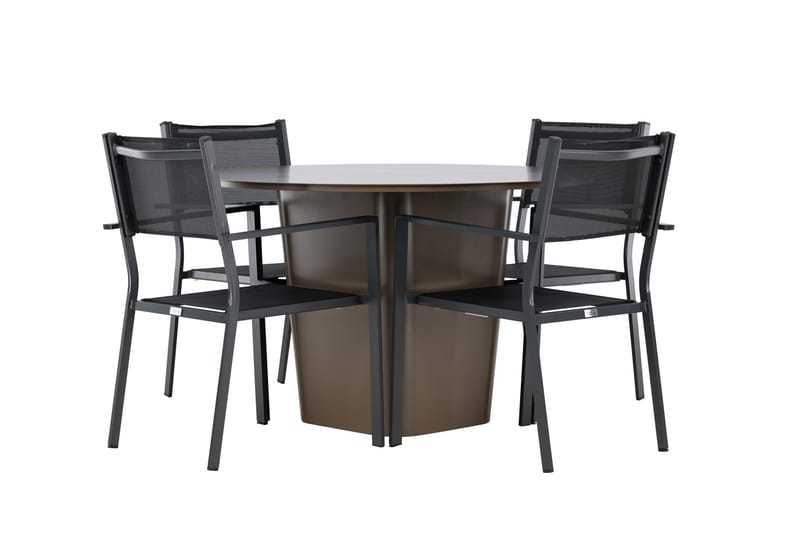 Santa Fe Matgrupp Utomhus + 4 Copacabana Utestolar - Brun - Utemöbler - Utegrupp - Matgrupper utomhus