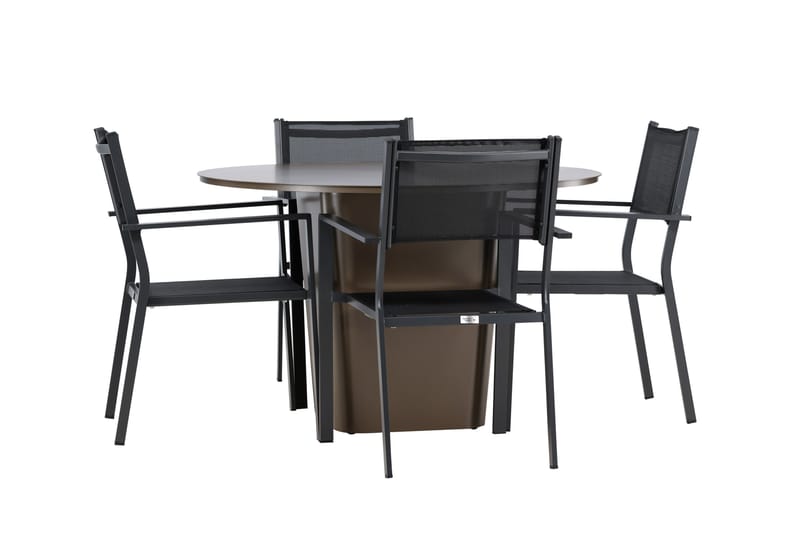 Santa Fe Matgrupp Utomhus + 4 Copacabana Utestolar - Brun - Utemöbler - Utegrupp - Matgrupper utomhus