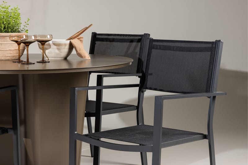 Santa Fe Matgrupp Utomhus + 4 Copacabana Utestolar - Brun - Utemöbler - Utegrupp - Matgrupper utomhus