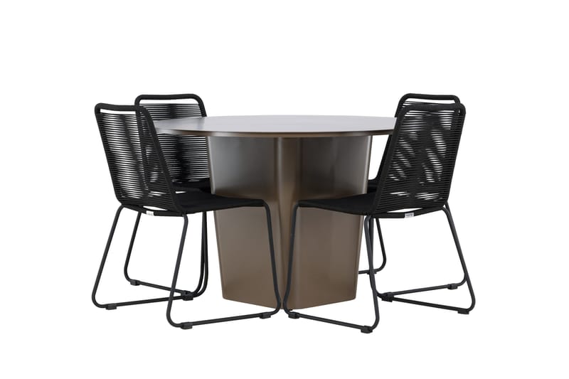 Santa Fe Matgrupp Utomhus + 4 Utestolar - Brun - Utemöbler - Utegrupp - Matgrupper utomhus