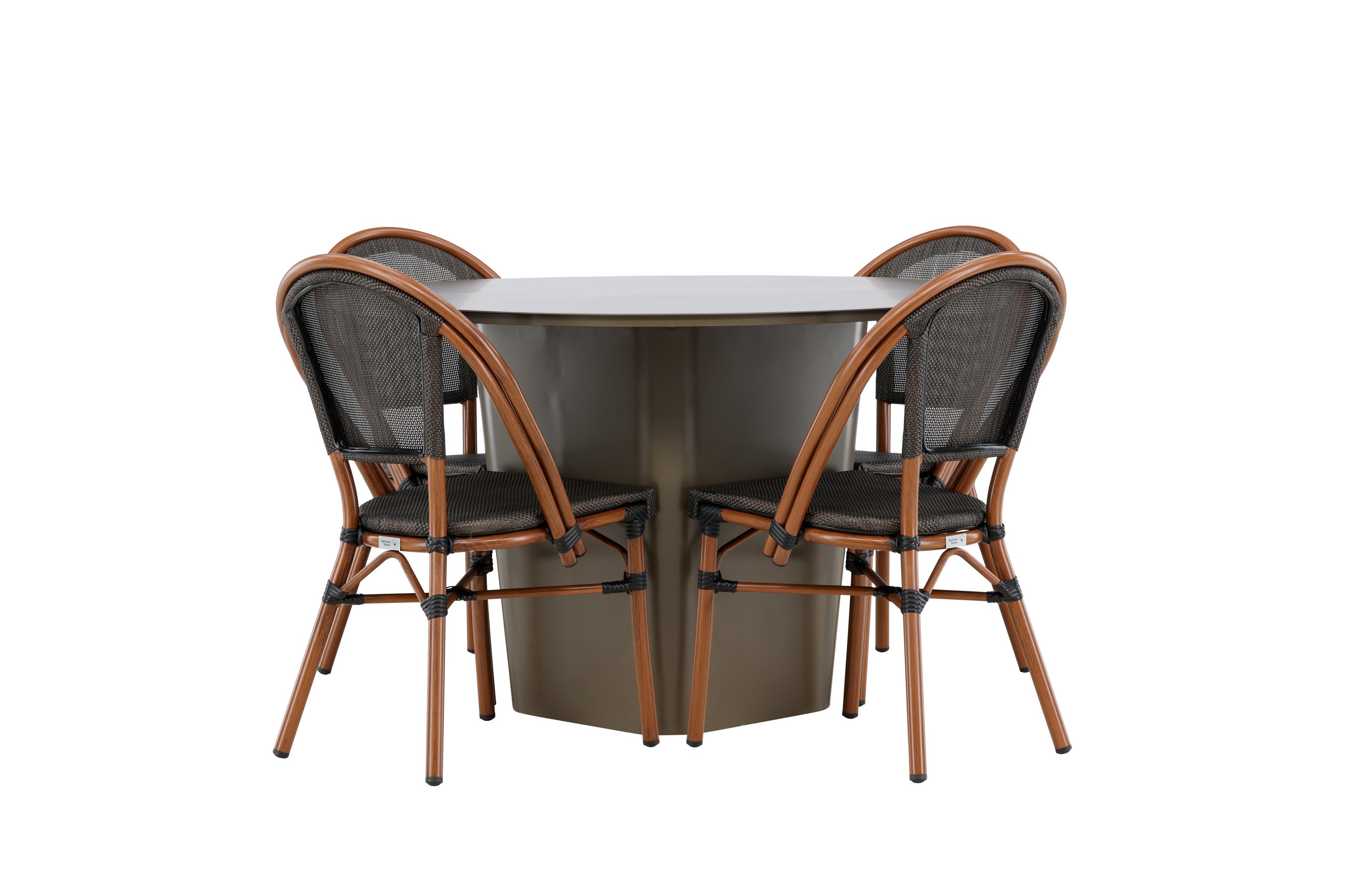 santa matgrupp utomhus 120 cm rund med 4 guarda utestolar -