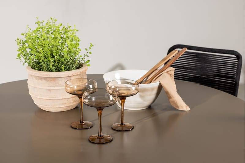 Santa Matgrupp Utomhus + 4 Utestolar - Brun - Utemöbler - Utegrupp - Matgrupper utomhus