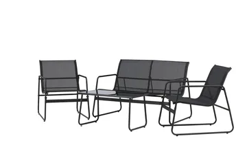 Scopello Soffgrupp Utomhus 4-sits - Svart - Utemöbler - Utegrupp - Loungegrupp
