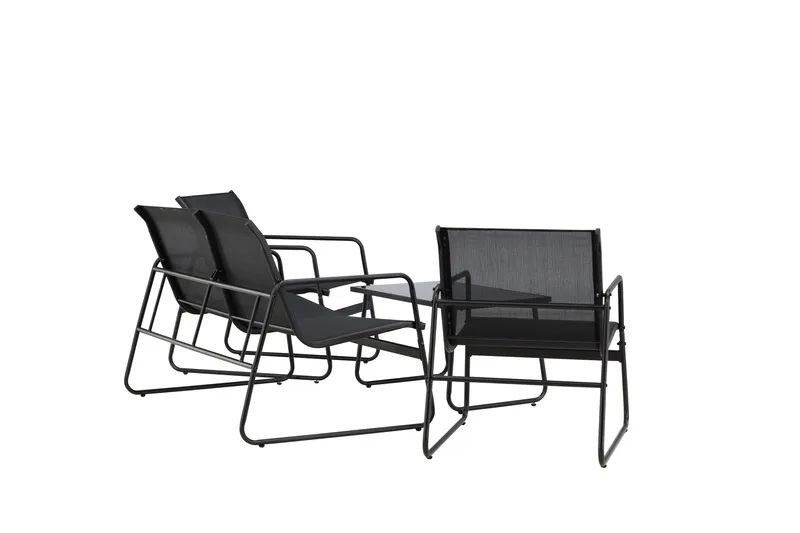 Scopello Soffgrupp Utomhus 4-sits - Svart - Utemöbler - Utegrupp - Loungegrupp