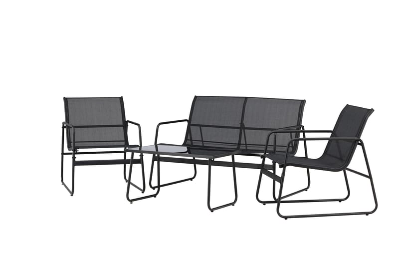 Scopello Soffgrupp Utomhus 4-sits - Svart - Utemöbler - Utegrupp - Loungegrupp