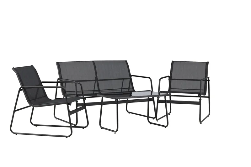Scopello Soffgrupp Utomhus 4-sits - Svart - Utemöbler - Utegrupp - Loungegrupp