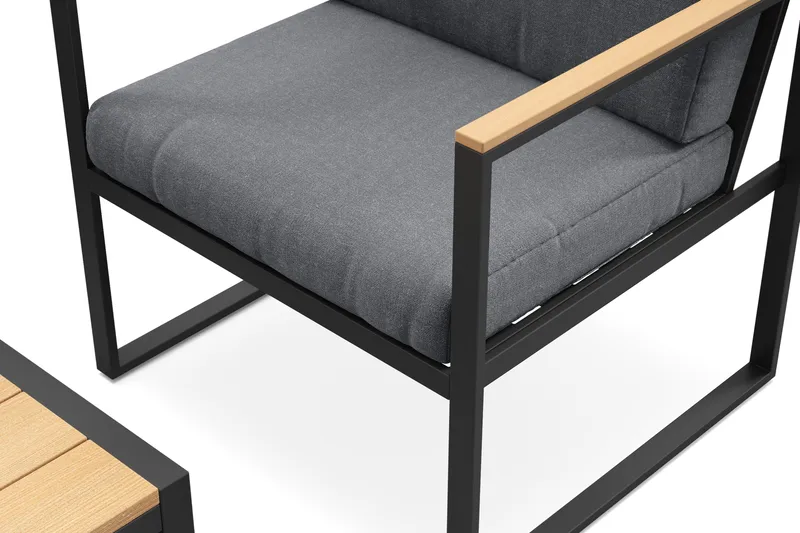 Serena Soffgrupp Utomhus  4-sits - Antracit - Utemöbler - Utegrupp - Loungegrupp