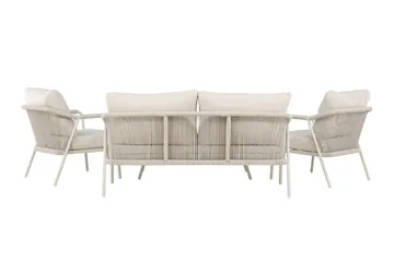 Sicily Soffgrupp Utomhus 4-sits - Beige - Utemöbler - Utegrupp - Loungegrupp
