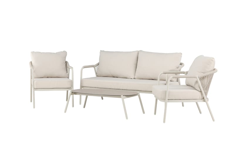 Sicily Soffgrupp Utomhus 4-sits - Beige - Utemöbler - Utegrupp - Loungegrupp