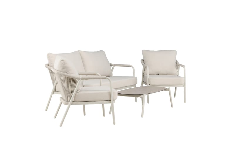 Sicily Soffgrupp Utomhus 4-sits - Beige - Utemöbler - Utegrupp - Loungegrupp
