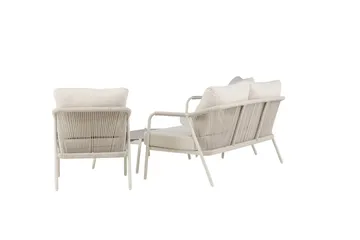 Sicily Soffgrupp Utomhus 4-sits - Beige - Utemöbler - Utegrupp - Loungegrupp