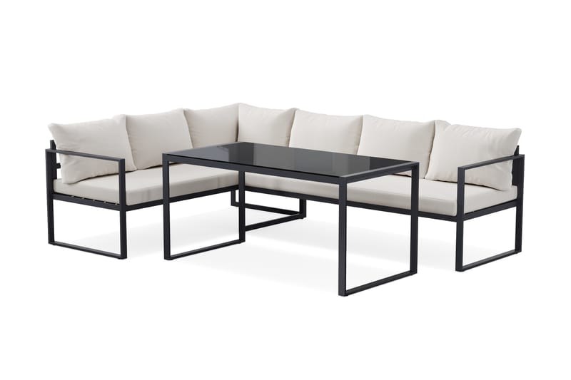 Silvia Loungegrupp utomhus - Svart - Utemöbler - Utegrupp - Loungegrupp