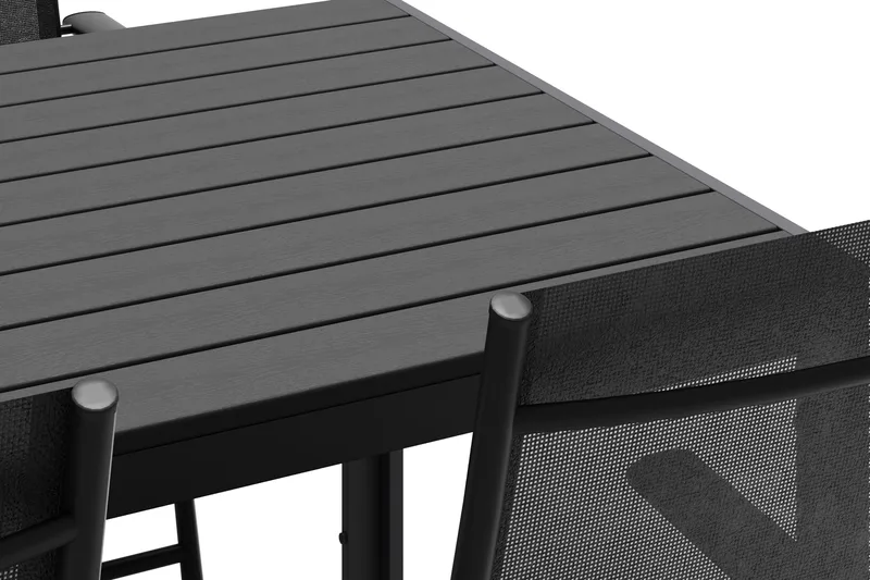 Siri Matbord 150 cm med 4 Sanna Matstolar - Svart - Utemöbler - Utegrupp - Matgrupper utomhus