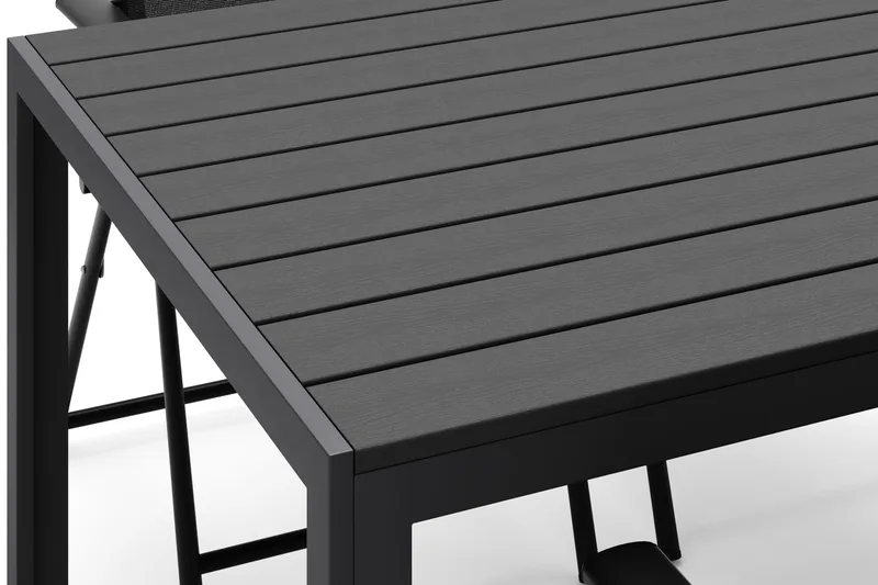 Siri Matbord 150 cm med 4 Sanna Matstolar - Svart - Utemöbler - Utegrupp - Matgrupper utomhus